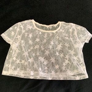 White see through over shirt